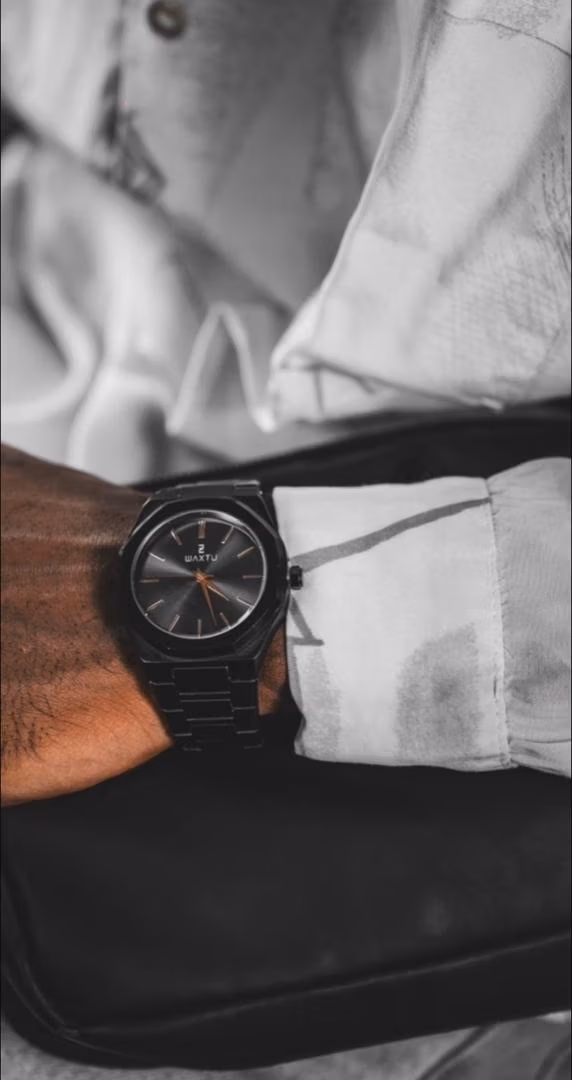 Waxtu en acier inoxydable Montre