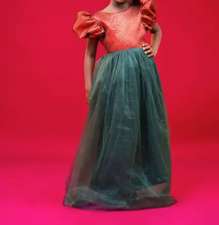 Robe Tulle Brocart Delicate