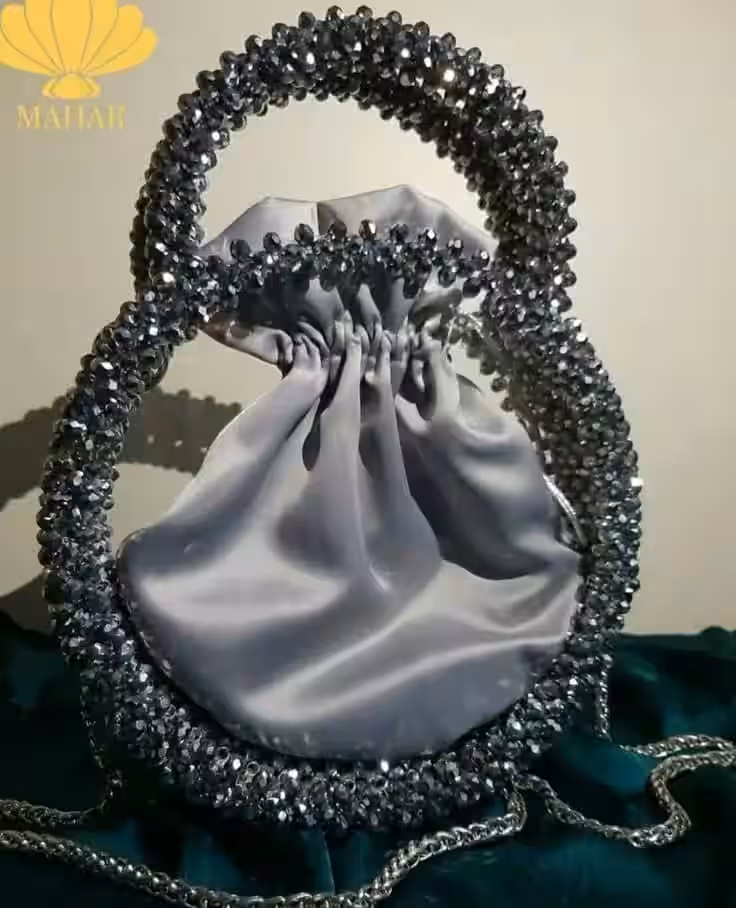 Sac en perle Noir